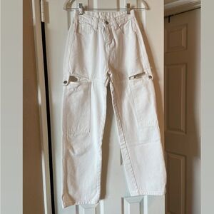 White Convertible Cargo Pants